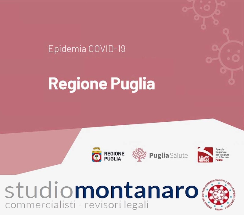 Regione Puglia – dal 18 maggio nuove aperture