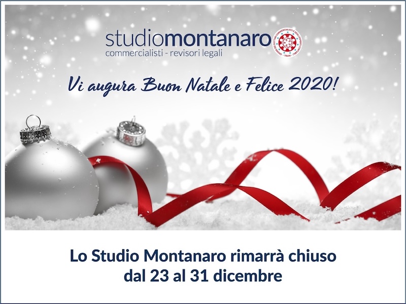 Lo studio Montanaro Vi augura Buon Natale e Felice 2020