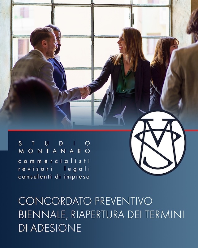 Riapertura termine adesione concordato preventivo biennale
