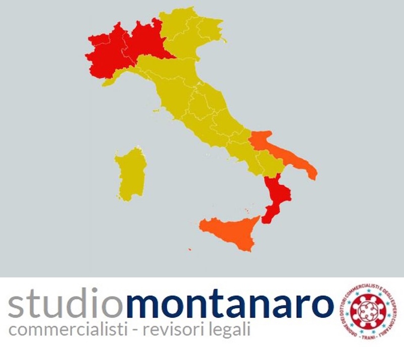 Covid 19 - Da domani in vigore il nuovo DPCM, l’Italia si divide in zone