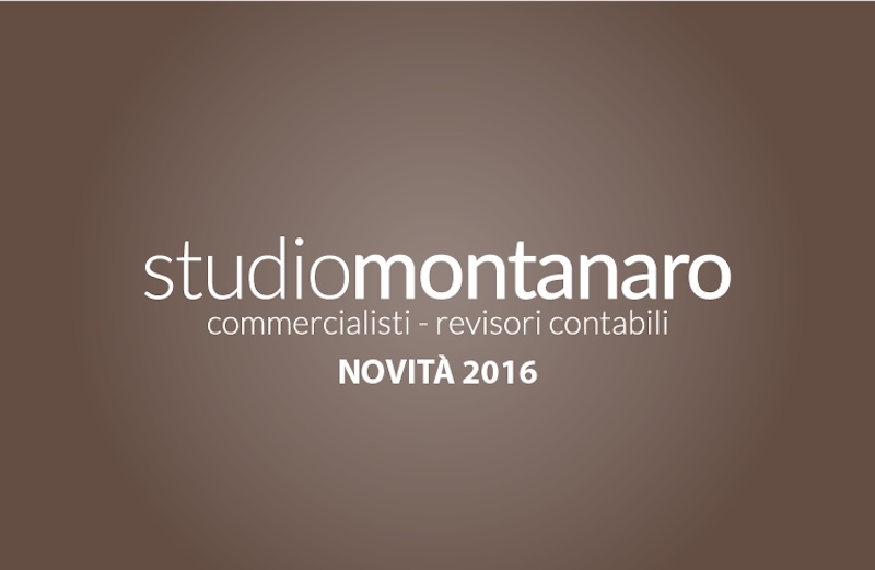Novità in vigore dal 2016